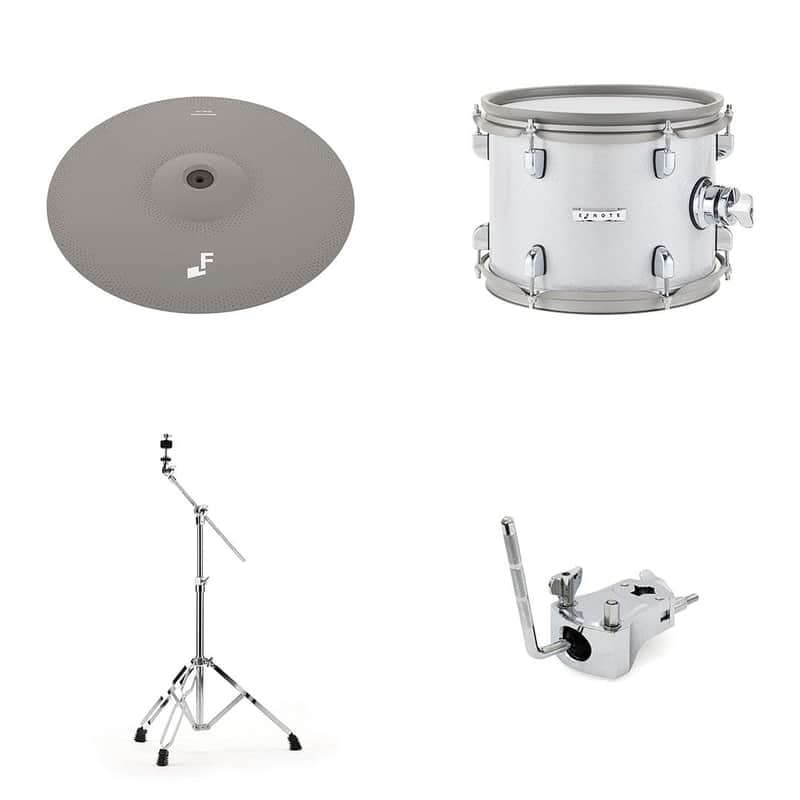 EFNOTE 5 Expansion Pack 16" Cymbal w/Stand, 11” Tom w/Mount image 1