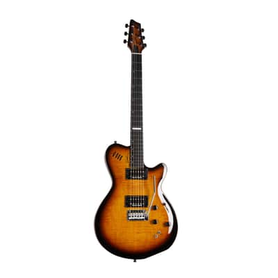 Godin LGXT Cognac Burst Flame AA 2024 - Burst image 1