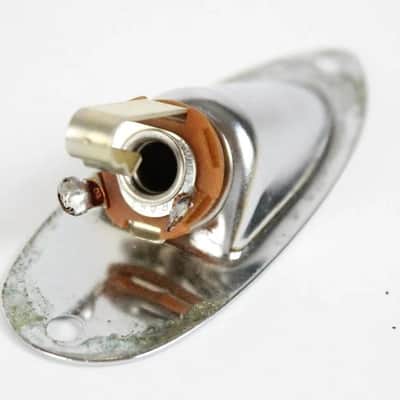1987 Vintage Fender Stratocaster Plus Input Jack Plate USA Strat 1980s image 4
