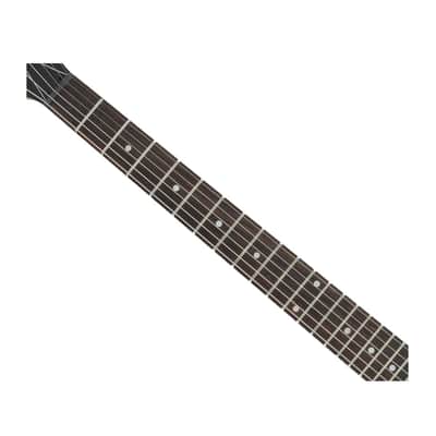 Used Jackson JS Series Dinky JS12 Electric Guitar Gloss Black w/Amaranth FB image 3