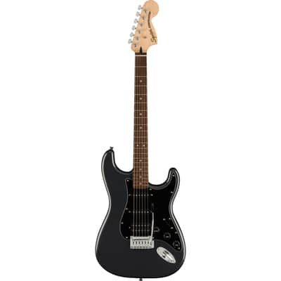 Squier Affinity Series Stratocaster HSS Pack LRL Charcoal Frost Metallic - Beginner electric guitar kit image 4