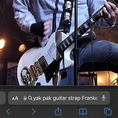 Yak Pak RARE Frankenstein guitar strap 2005 - Black/white image 13