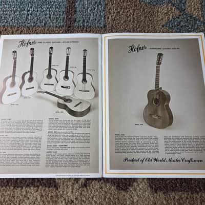 Vintage Circa 1971 Hofner "Fine Professional Guitars and Electric Basses" Catalog! Rare, Original Case Candy, Paperwork! image 6