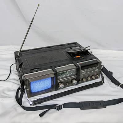 Vintage JVC CX-500US Portable TV AM/FM Cassette Player/Recorder Combo - Tested & Working image 1