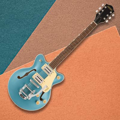 Gretsch G2655T Streamliner Center Block Jr. Double-Cut 6-String Right-Handed Electric Guitar with Arched Maple Body, Bigsby, and Laurel Fingerboard (Arctic Blue) image 5