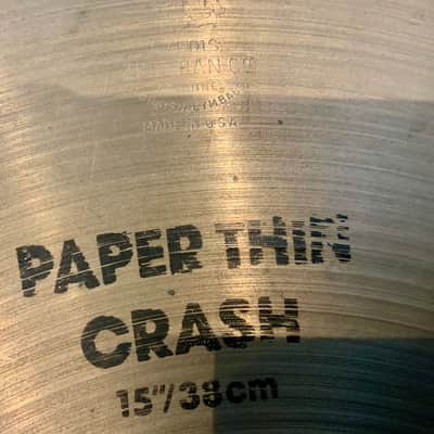 Zildjian Zildjian 15’’ paper thin crash cymbal image 3
