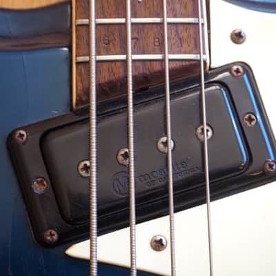 1966 Mosrite Ventures Model Bass Vintage Mark I Ink Blue 100% Original w/ohsc image 6