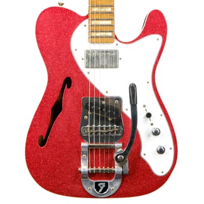 Fender Custom Shop 50's Telecaster Thinline Journeyman Relic - Red Sparkle image 1