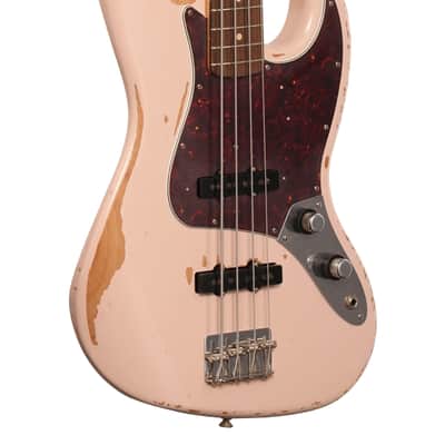 Fender Flea Jazz Bass Roadworn Shell Pink W/B image 9