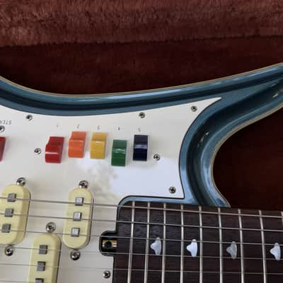 Teisco Spectrum 5 1990s Metallic Blue Made in Japan image 7