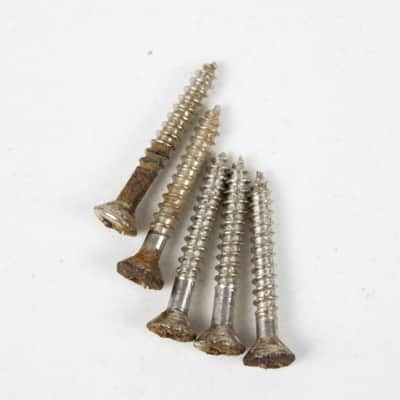 1966 Vintage Fender Jazz/Precision/Telecaster Bass Original Bridge Screws Set of 5 USA 1970s image 2