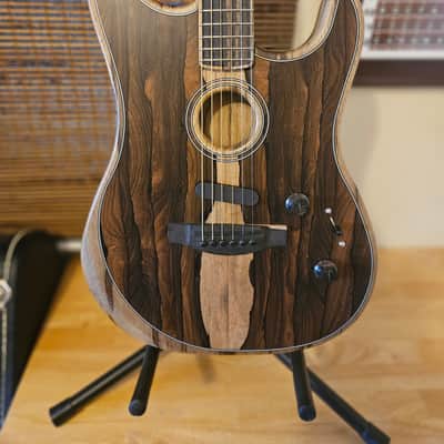 Fender Limited Edition Acoustasonic Electric Guitar Natural Ziricote 2020 - Natural Ziricote Wood image 6