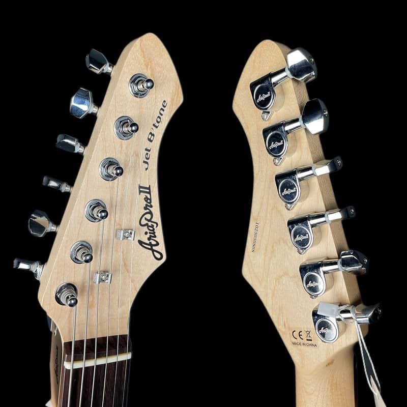 Aria Pro II Jet B'Tone SVW See Through Vintage White Baritone