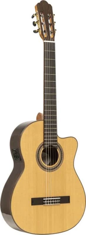 Mazuelo serie, electric classical guitar with solid spruce top, with cutaway image 1