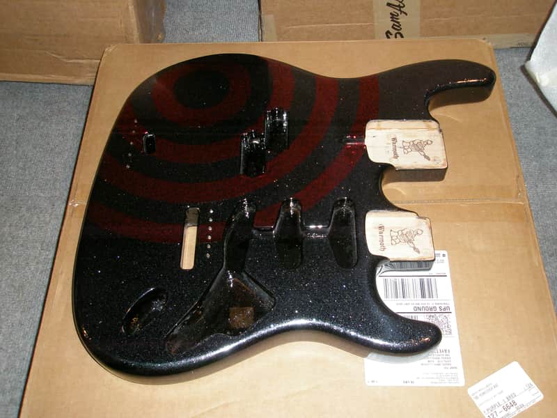 Warmoth Double Neck S/P-Style Guitar/Bass Body 2023 - Cerberus Flake image 1