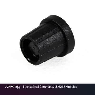 15mm Black D-Shaft Knob for Buchla Easel Command, LEM218 Modules
