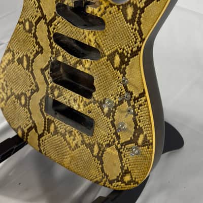 Unbranded Super Strat Style Electric Guitar Body HSS - Custom Snake Skin Finish image 2