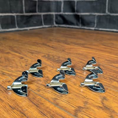 Bass Drum Claws with Tension Rods (Set of 6) – Chrome – Fits 22" Bass Drum – 3 15/16" Length – 4 T‑Style Rods + 2 Standard Square‑Tip Rods – Vintage/Modern Replacement Hardware image 3
