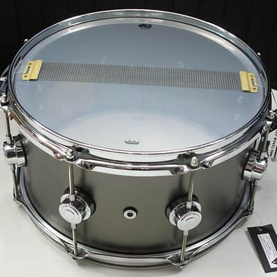 DW Collectors Satin Black Over Brass 7" x 13" Snare Drum w/ VIDEO! image 7