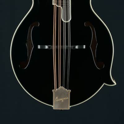 Bourgeois M5-F-BT Full Aged Tone Adirondack Spruce and European Flamed Maple Black Top Mandolin NEW image 4