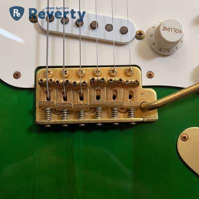 Fender Japan ST57-65G '57 Stratocaster Charcoal Green Burst Made in Japan 1993 image 8