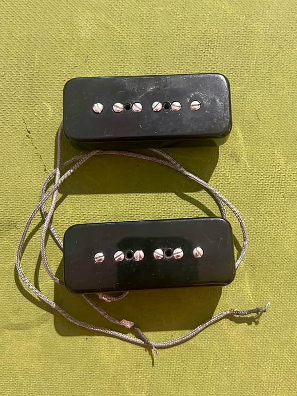 Pair of Gibson P-100 Pickups 1990s - Black image 1