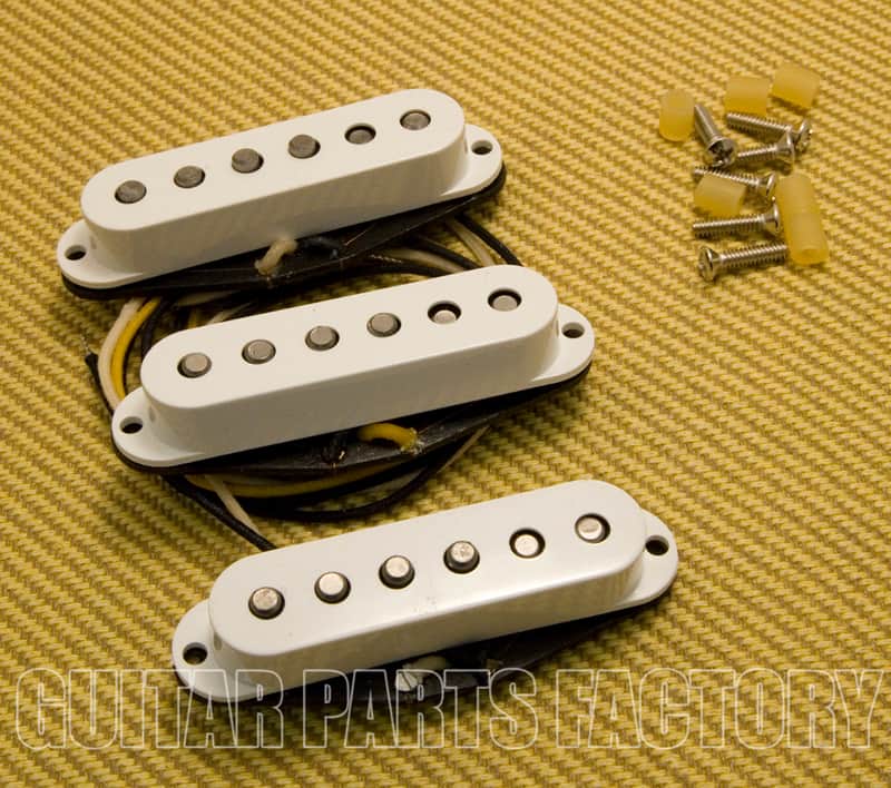 099-2265-000 Fender Fat '60s Stratocaster Guitar 3 Single Coil Pickup Set Alnico 2 image 1