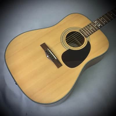Vintage Fender Dreadnought Acoustic Guitar Spruce Top 1990s Natural Satin Players Campfire Guitar image 19