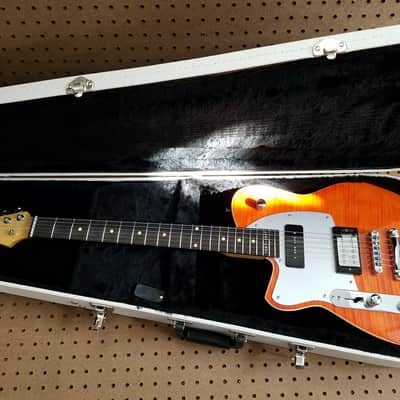 Reverend Double Agent OG 20th Anniversary Left-Handed 2017 Orange Flame Maple Lefty image 10