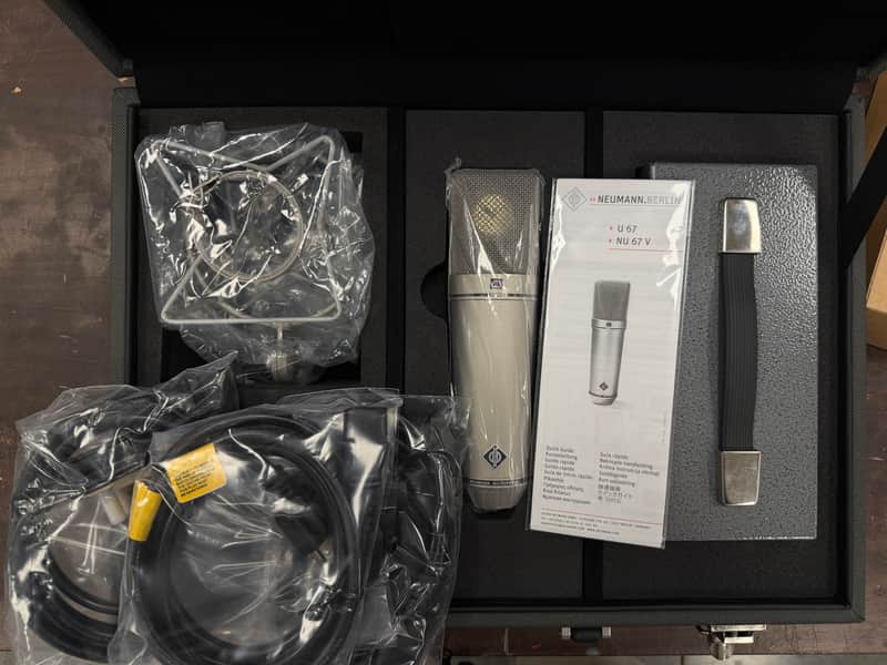 Neumann U 67 Set Large Diaphragm Multipattern Tube Condenser Microphone Reissue 2018 - Present - Nickel image 1