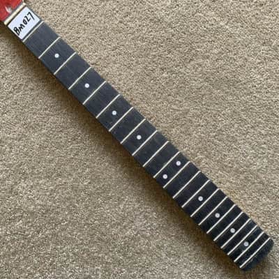 Red Left Handed Maple Wood Guitar Neck, 22 Frets Rosewood Fingerboard Fretboard image 8