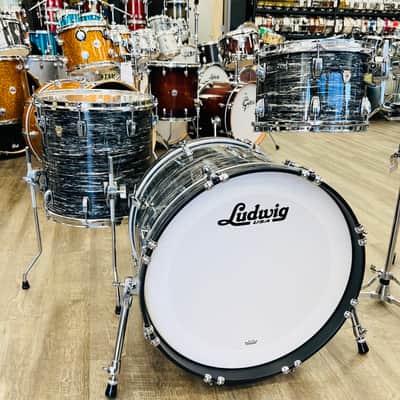 Ludwig Classic Maple Downbeat 3-Pc Shell Pack 12/14/20 (Vintage Black Oyster) image 1