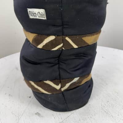 Africa Child Handmade Djembe 9 in Hand Carved With Carrying Case Needs New Skin image 5