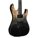Schecter C1 Standard Electric Guitar, Black Fade Burst Burl