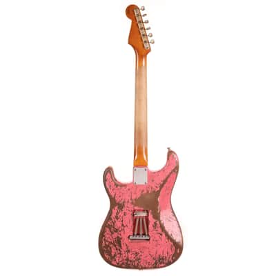 Fender Custom Shop 1962 Stratocaster Ultimate Relic Faded Coral Pink Masterbuilt Andy Hicks image 4