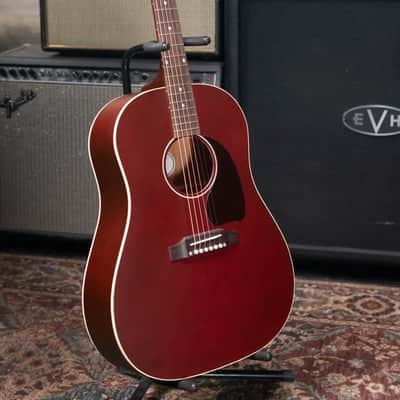 Gibson J-45 Special Acoustic/Electric Guitar - Satin Wine Red with Gig Bag image 15