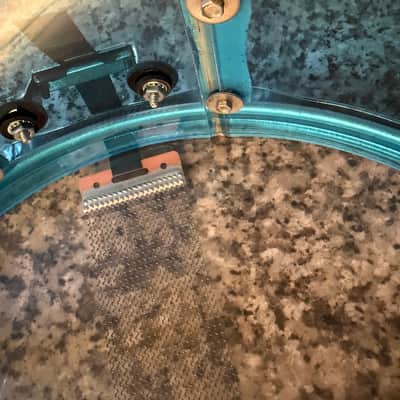 Ludwig Vistalite 70s Acrylic Snare Drum  - Blue Transparent image 10
