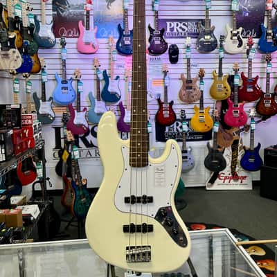 Fender Standard Jazz Bass, Laurel Fingerboard, White Pickguard, Olympic White image 1