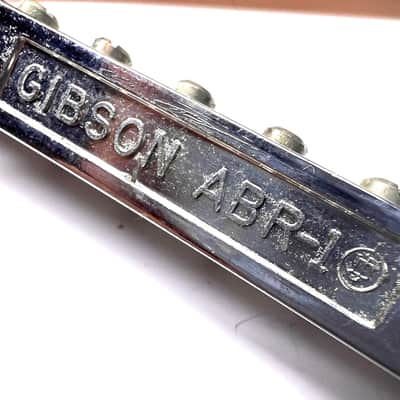 Gibson Forge ABR-1 guitar bridge Nylon wire stamp Les paul original vintage USA paf 1965-1970’s - Chrome image 9