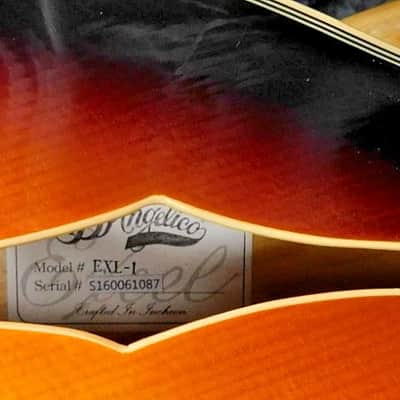2016 D'Angelico Excel EXL-1 Hollowbody Electric Guitar w/Case! Dark Iced Tea Burst! VERY NICE!!! image 10