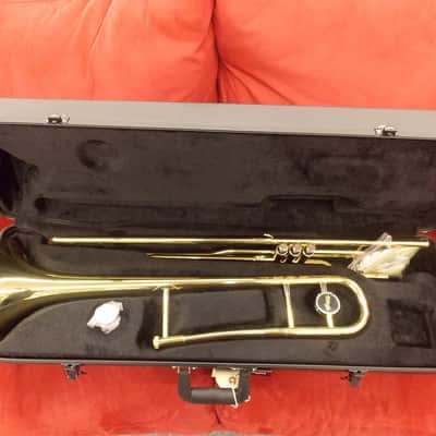 Stagg WS-TB285 Bb Student Valve Trombone with Case  - Brass image 5