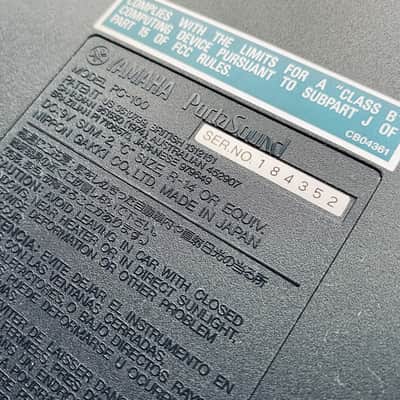 Yamaha PortaSound PC-100 Synthesizer - w/ Original Case & 8 Original Playcards image 6
