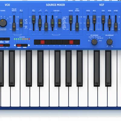 Behringer MS-1-BU ,MS 101 ,32-Key keyboard Analog Mono Synth w/Arpeggiator Blue //ARMENS//