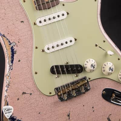 Fender Custom Shop Limited Edition Hotshot Stratocaster Heavy Relic - Aged Shell Pink Sparkle over Aged Purple Sparkle/Fender Custom Shop Event Instrument image 12
