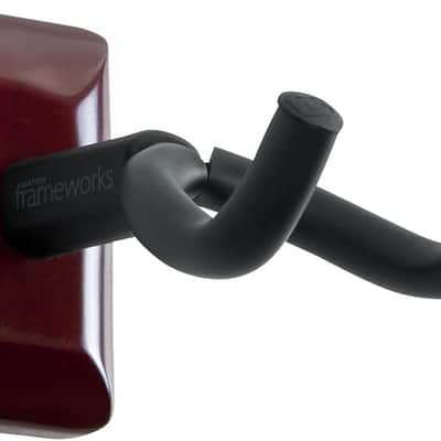Gator Cases GFW-GTR-HNGRCHR Frameworks Wall Mounted Guitar Hanger with Cherry Mounting Plate image 1