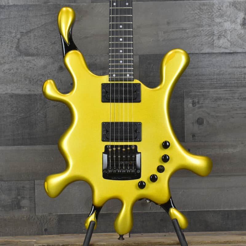 Pre-Owned Big H Design Splatocaster - Metallic Yellow with Hard Shell Case image 1
