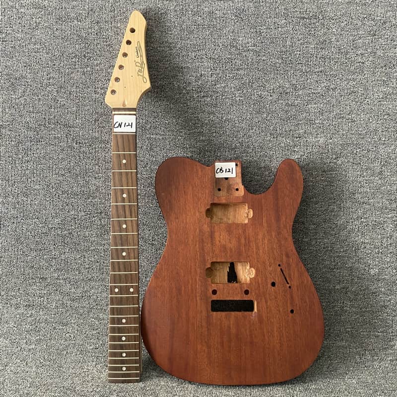 Telecaster Tele Style Mahogany Guitar Body with Maple Wood Neck image 1