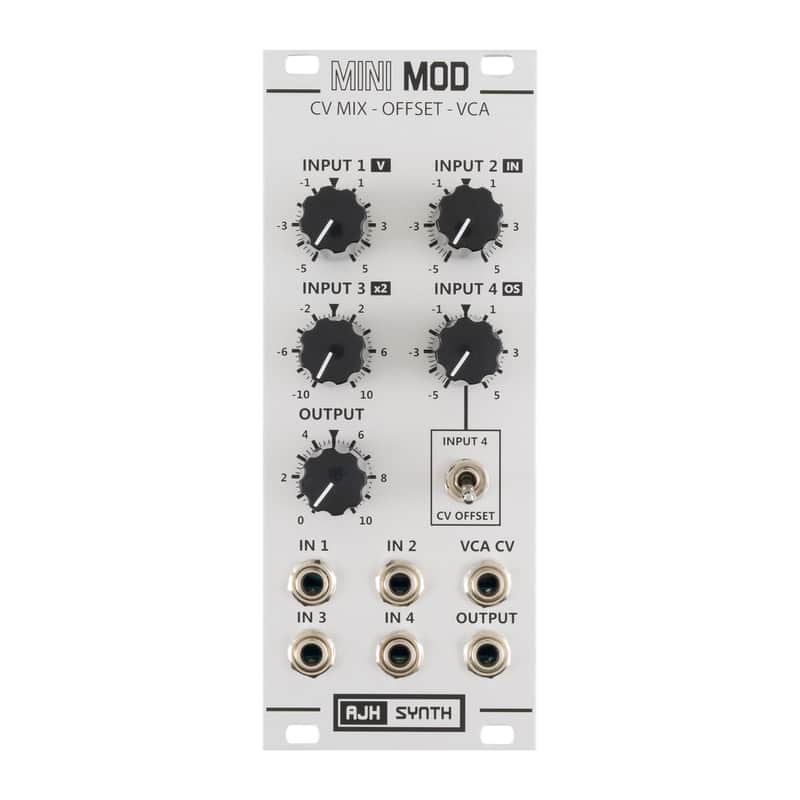 AJH Synth MiniMod CV Mixer + Offset + VCA (Silver) Silver