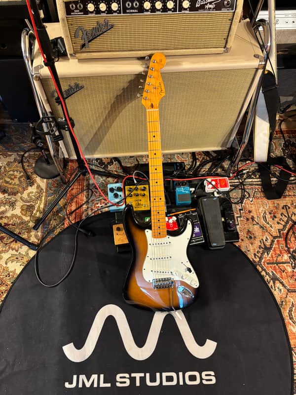 1996 Fender 50th Anniversary American Series Stratocaster, Maple Fretboard - Tobacoburst - Screenused Prop! image 1