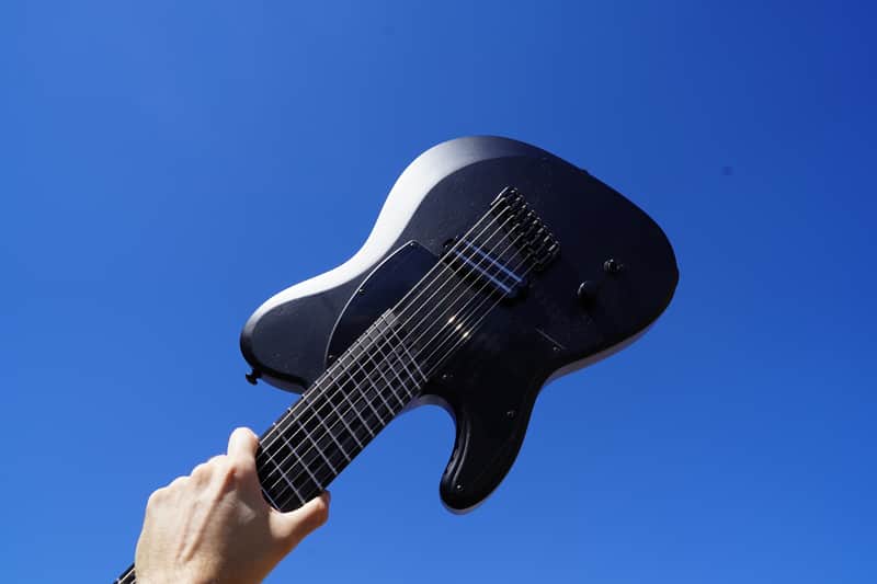 Schecter DIAMOND SERIES PT-8 MS Black Ops Satin Black Open Pore Left Handed 8-String Electric Guitar image 1